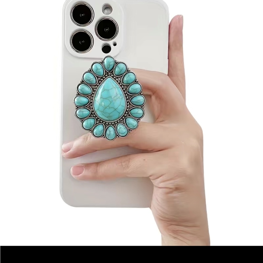 Turquoise Phone grip - Picture 5 of 7